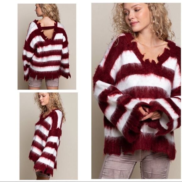 mohair V-Neck Sweater - Picture 4 of 11